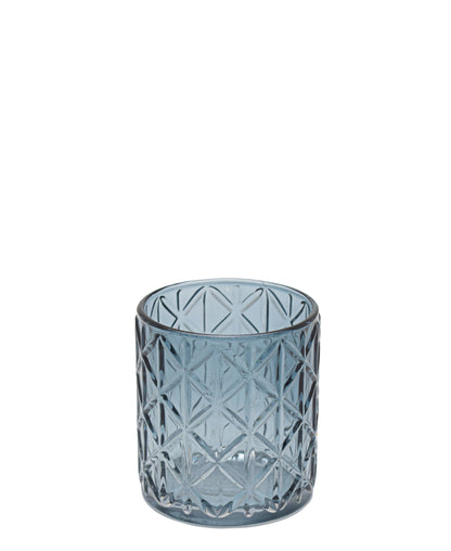 Eetrite Diamond Candle Holder 8cm - Smoked Blue