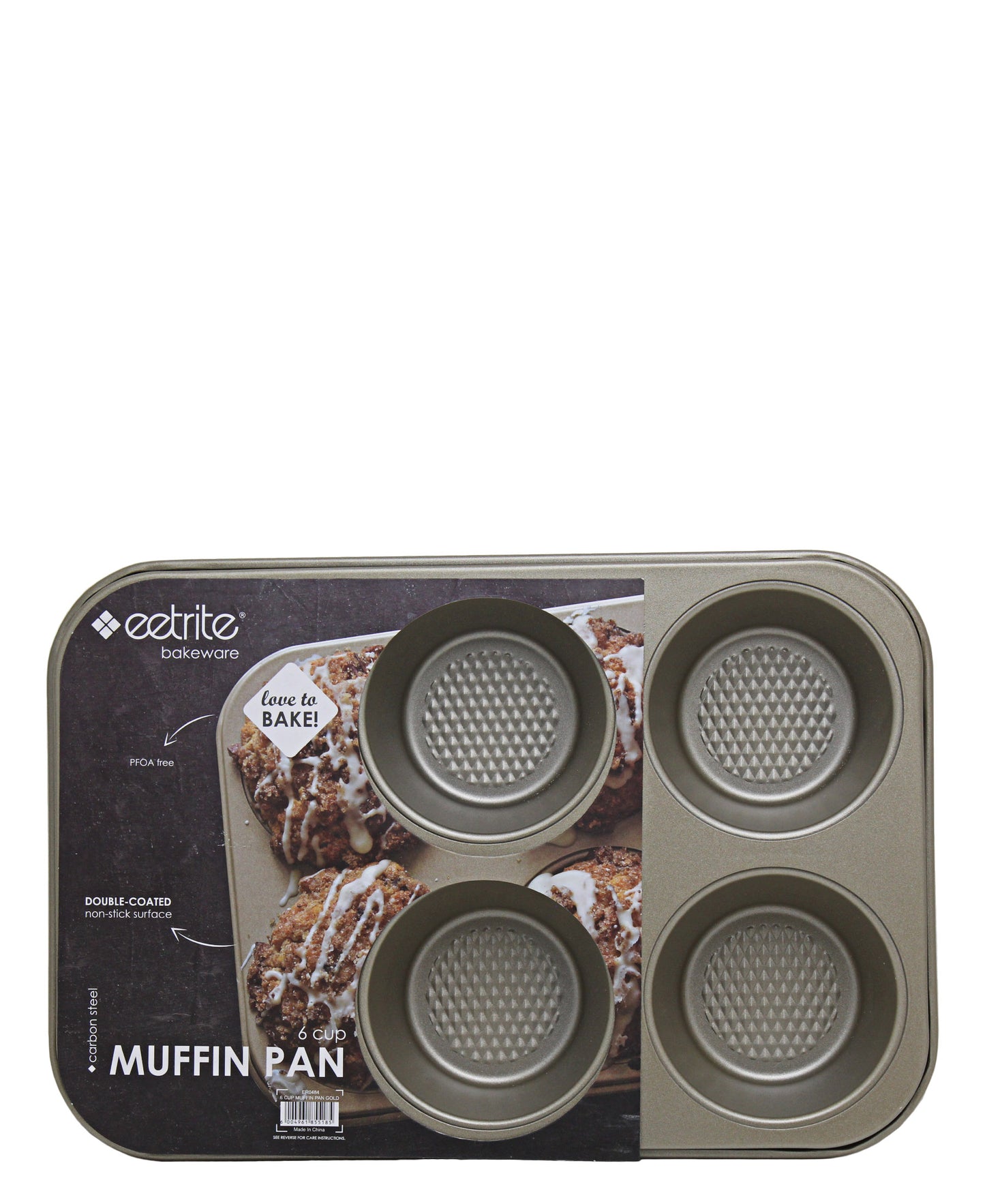 Eetrite 6 Cup Muffin Pan - Black