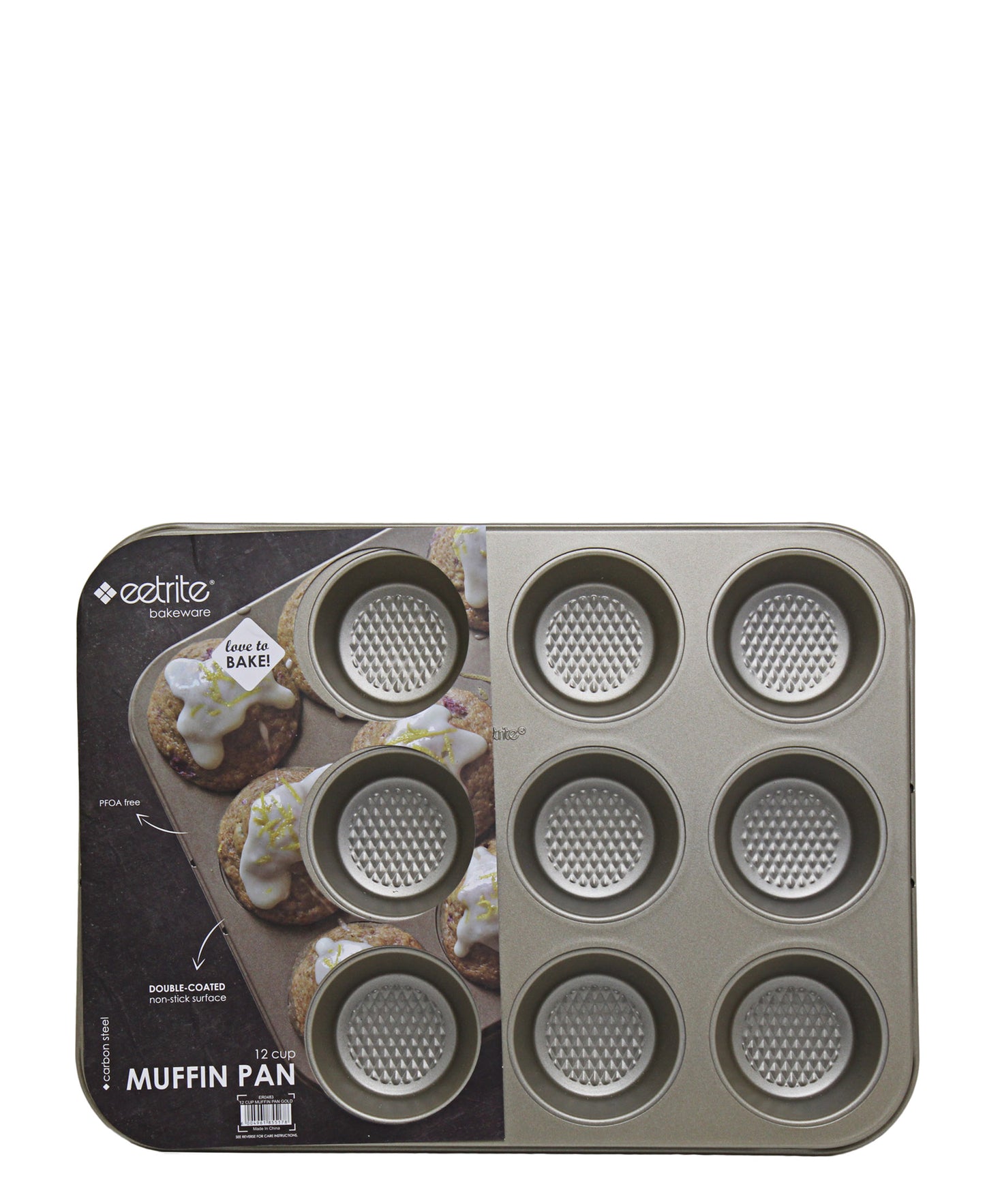 Eetrite 12 Cup Muffin Pan - Black