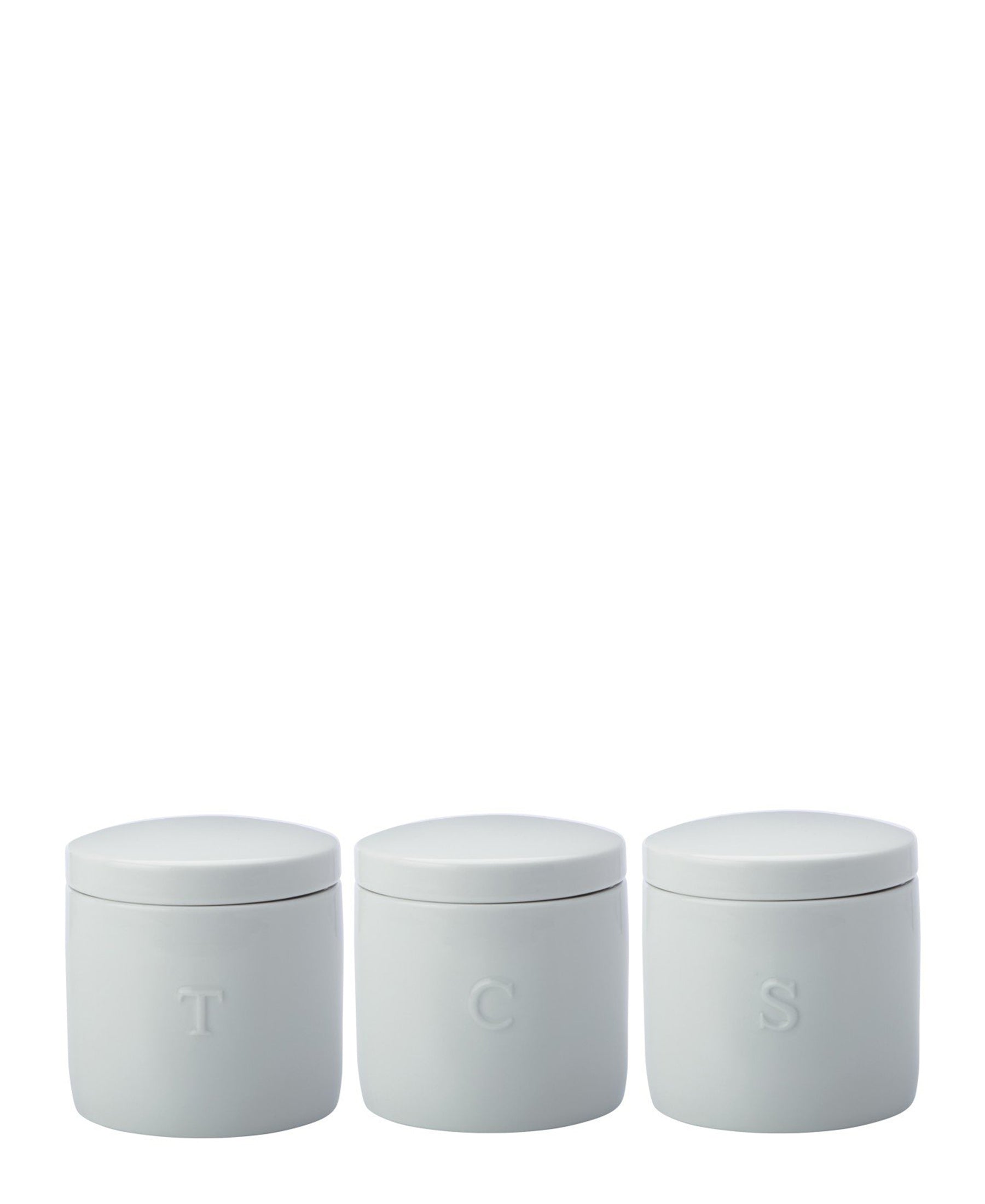Epicurious Canister 600ML Set Of 3 White Gift Boxed