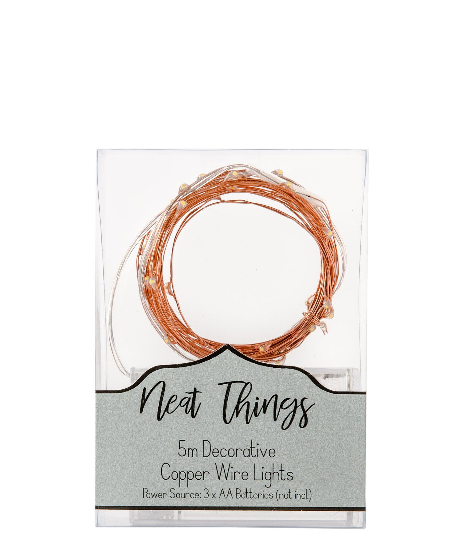 Decorative 5m Copper Wire Lights - Gold