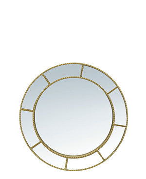 Urban Decor Beaded Mirror - Gold