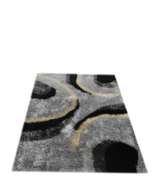 Emporium Shaggy Carpet 120 x 160cm - Black & Grey