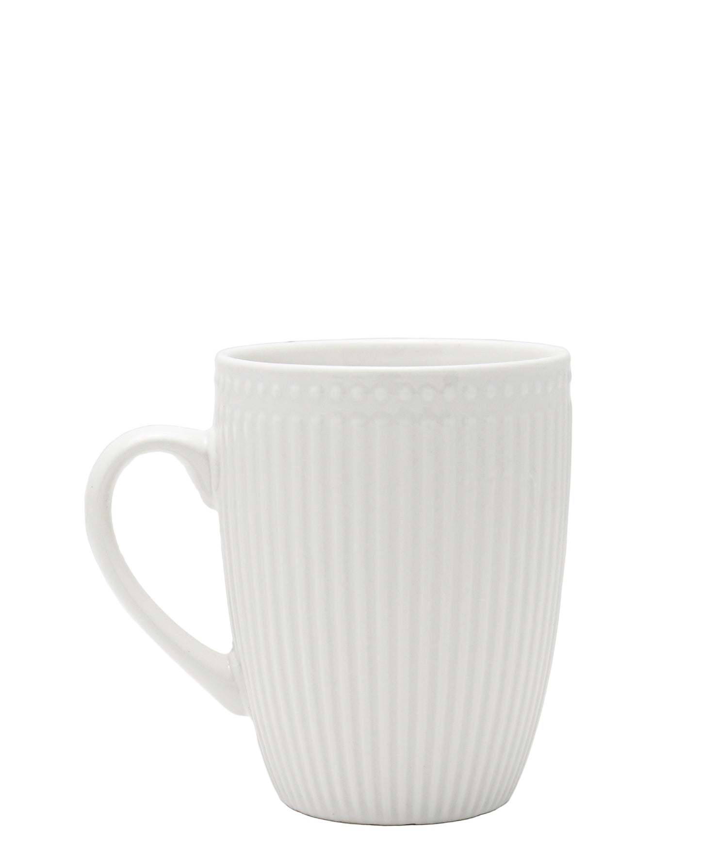 Aqua Embossed 4pc Mug - White