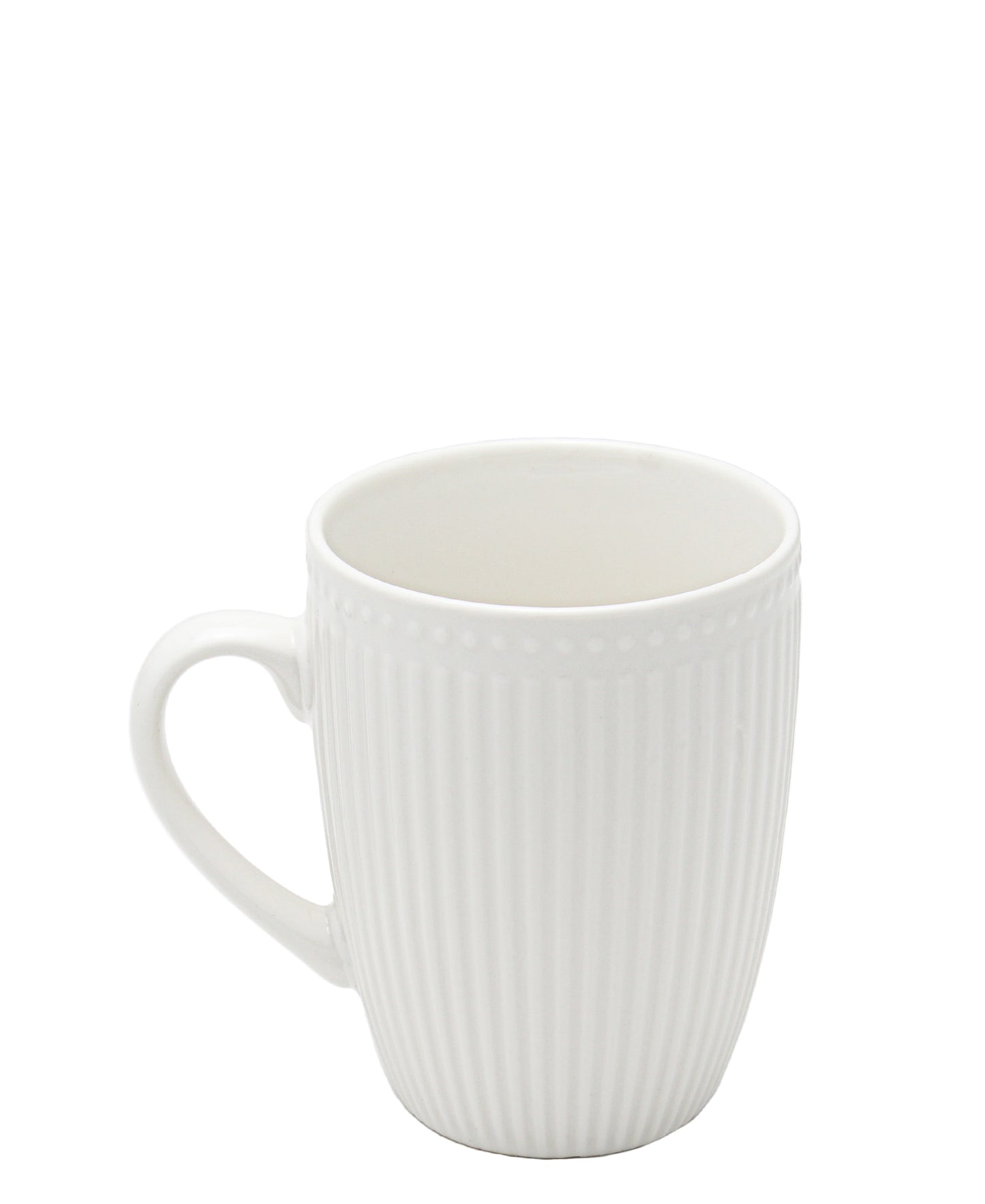 Aqua Embossed 4pc Mug - White