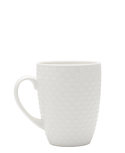 Aqua Embossed 4pc Mug - White