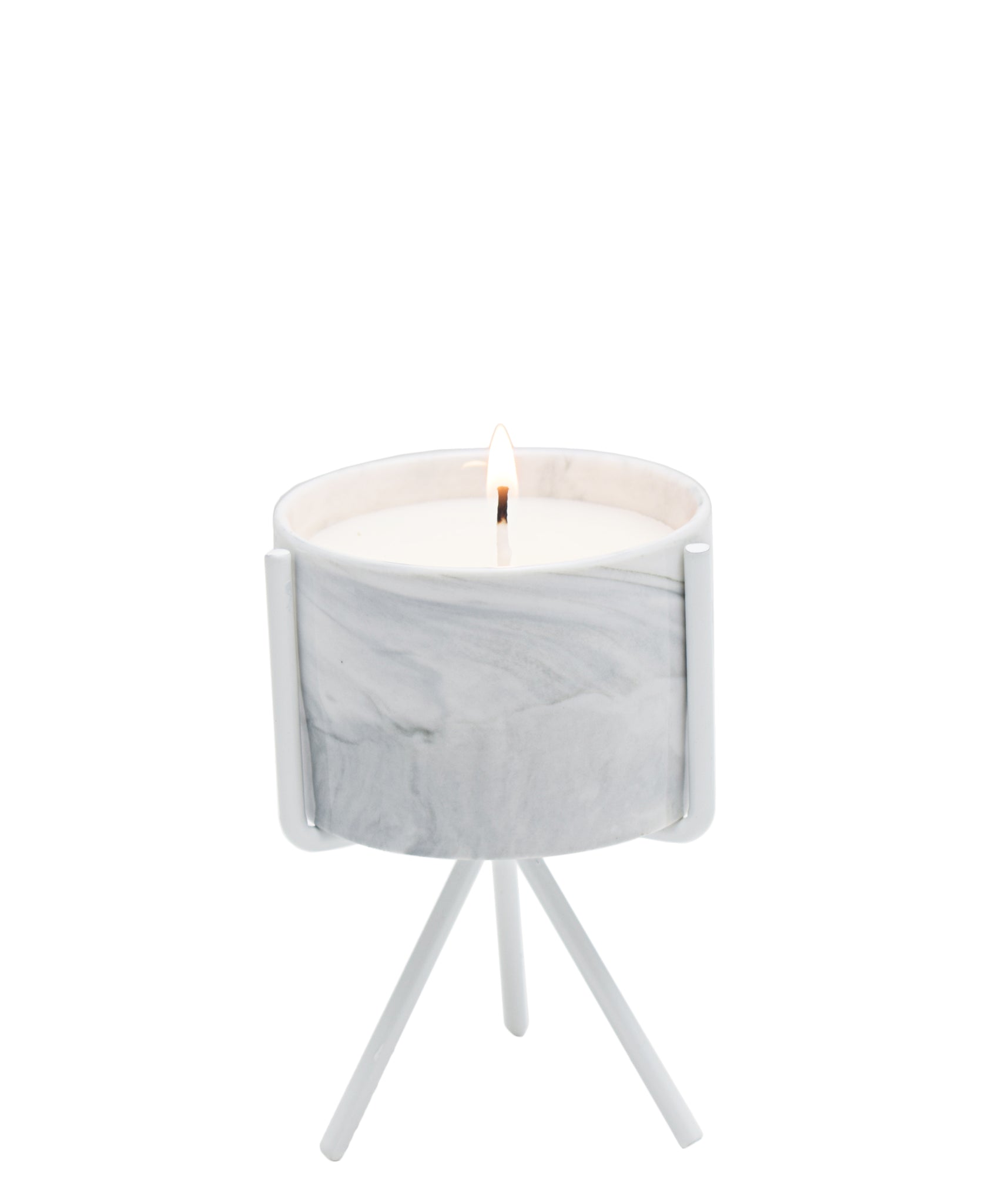Urban Decor Scented Candle With Stand - White