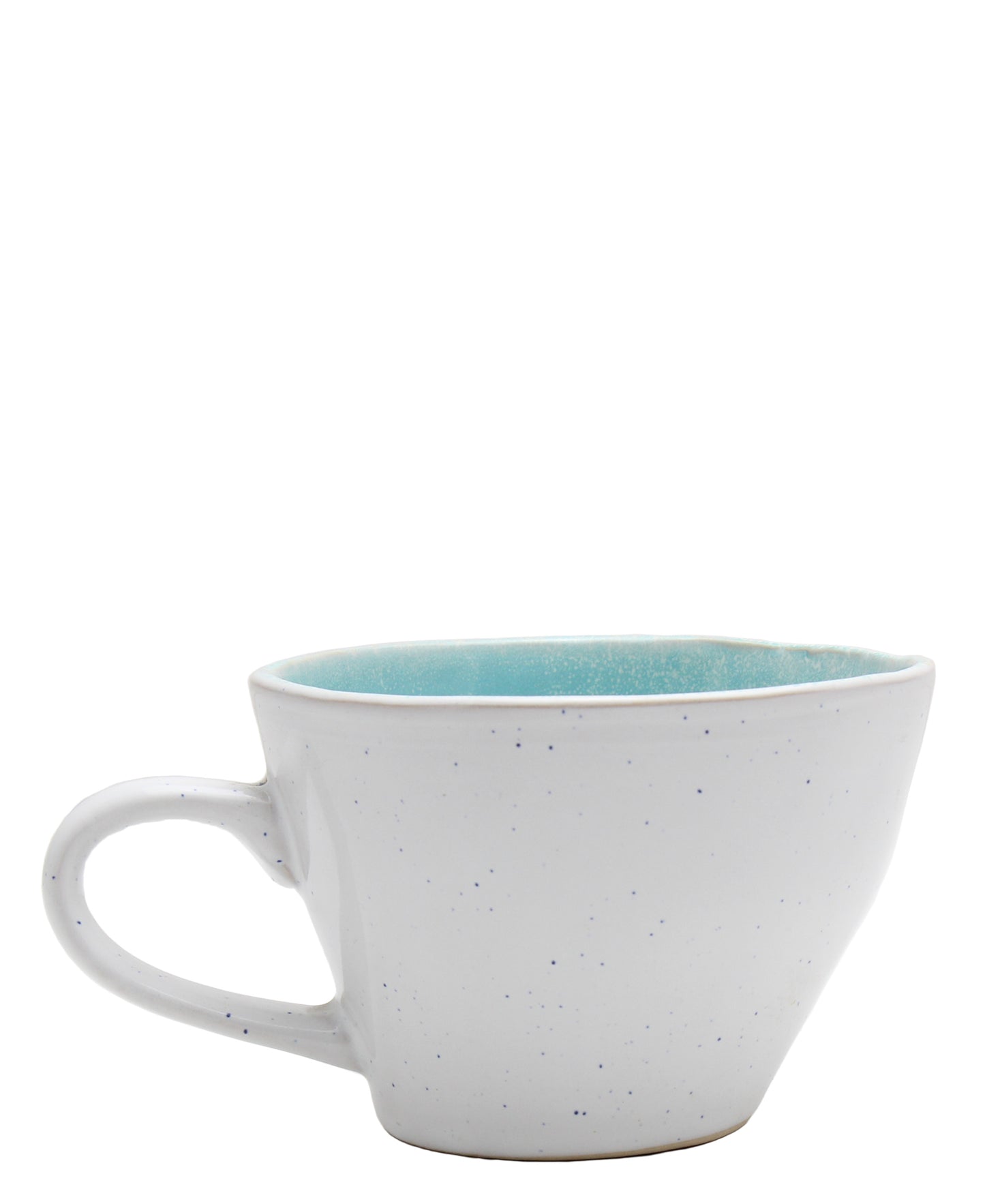 Kitchen Life Ceramic Soup Mug - White & Blue