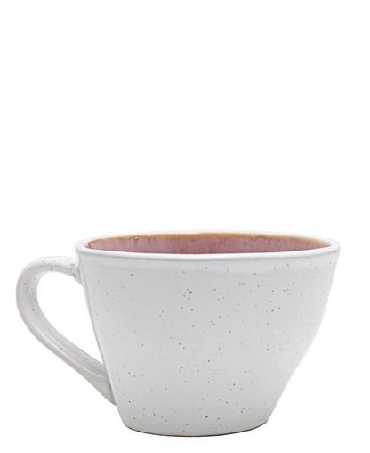 Kitchen Life Ceramic Soup Mug - White & Red