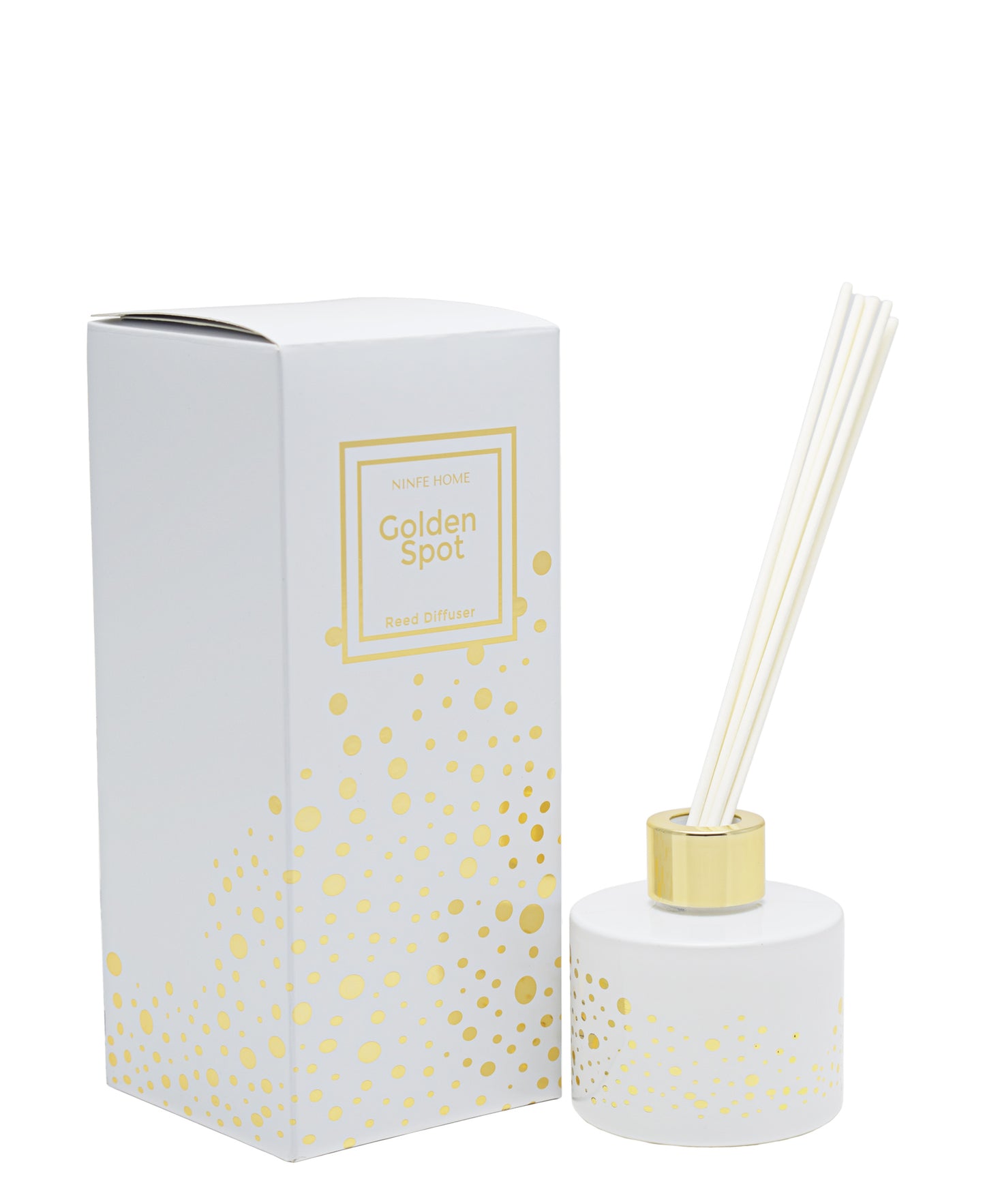 Golden Spot Reed Diffuser - White