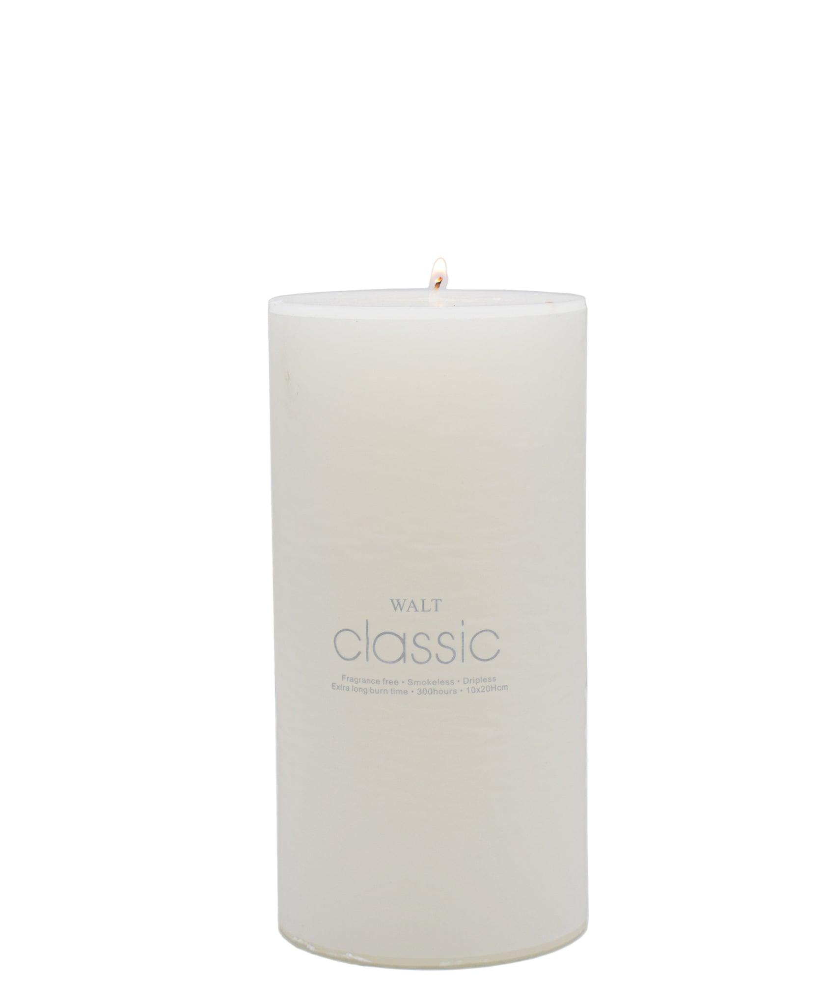Urban Decor Candle Pillar 10 x 20cm - White