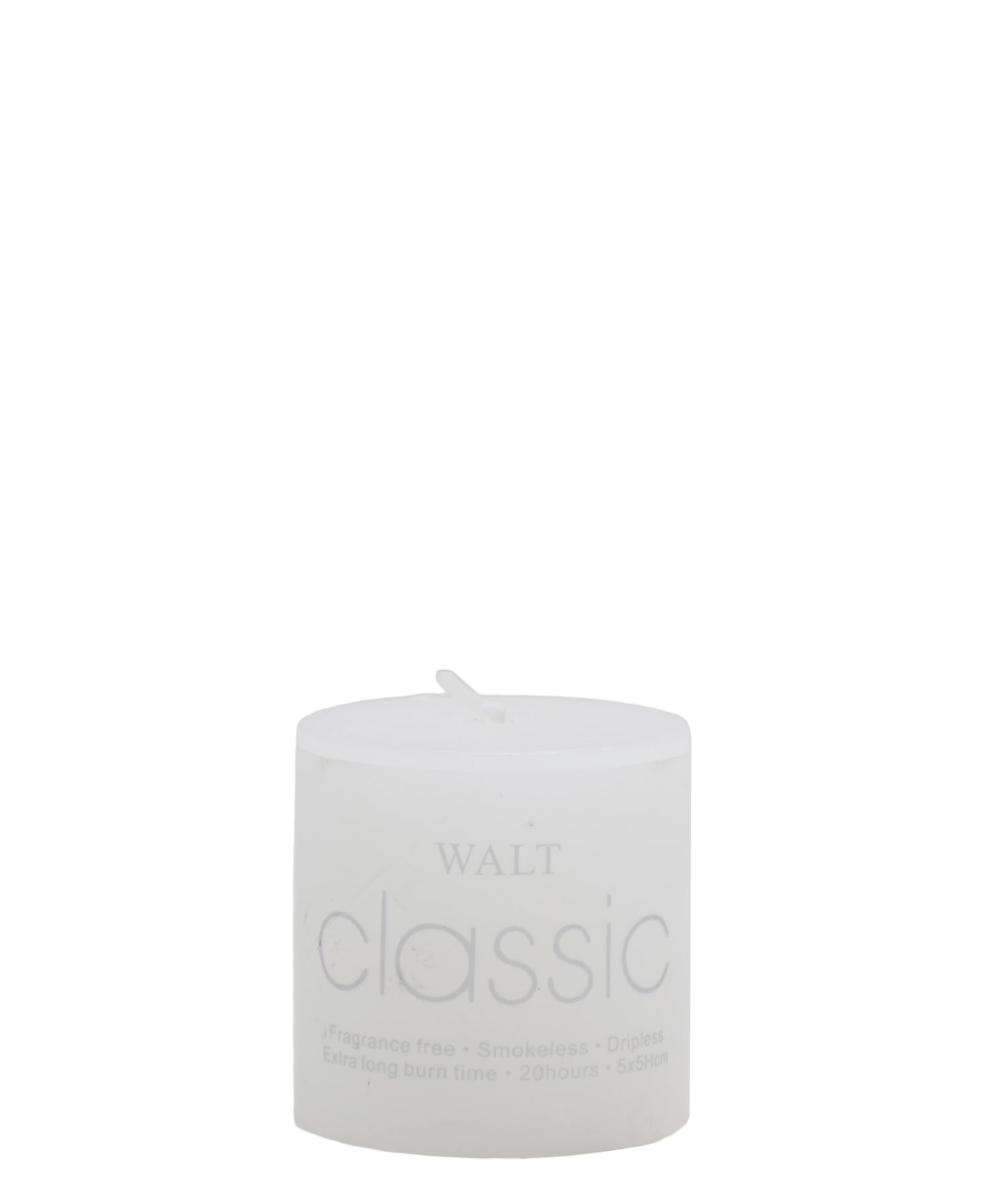 Urban Decor Candle Pillar 5 x 5cm - White