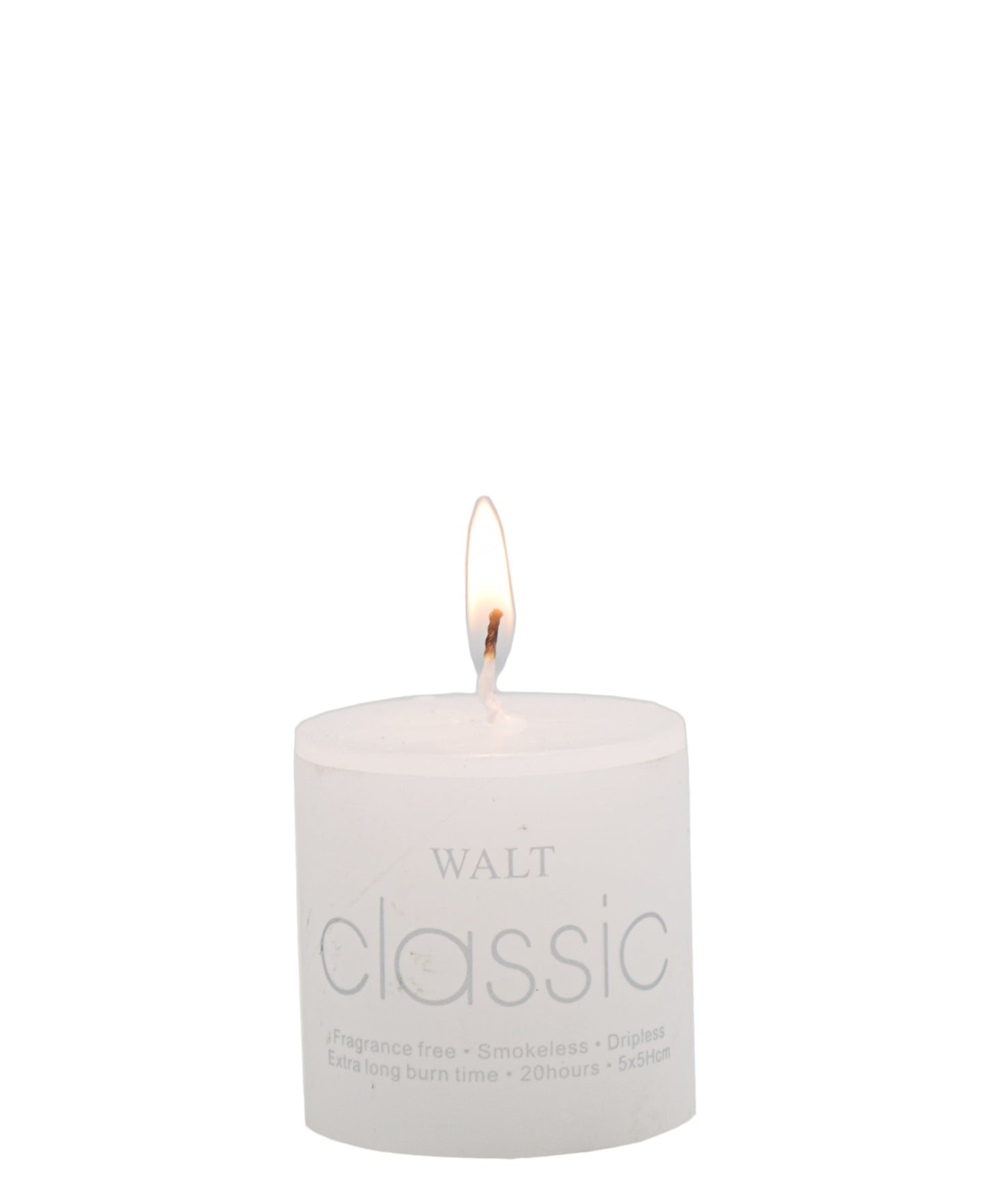 Urban Decor Candle Pillar 5 x 5cm - White