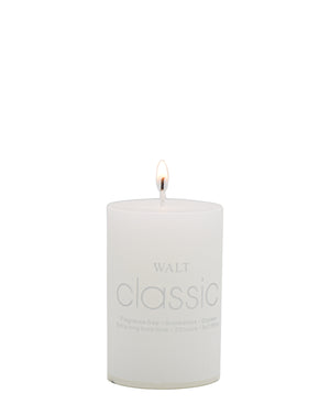 Urban Decor Candle Pillar 5 x 7.5cm - White