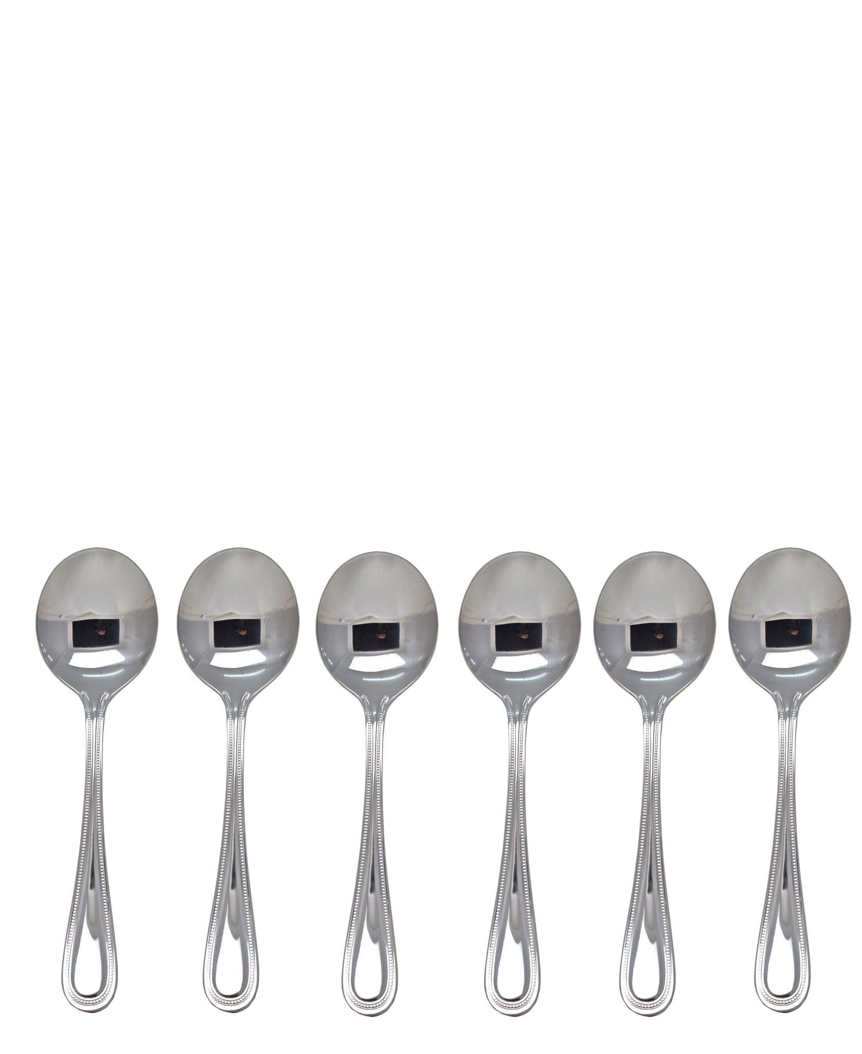 Kitchen Life Stainless Steel 6pc Soup Spoons - Silver