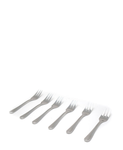 Kitchen Life Stainless Steel 6pc Cake Forks - Silver