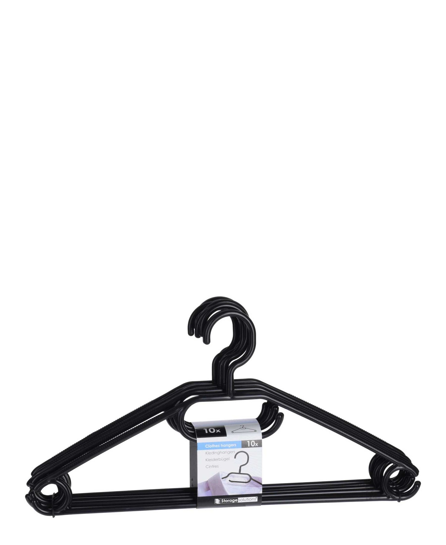 Storage Solutions 10 Piece Clothes Hanger - Black