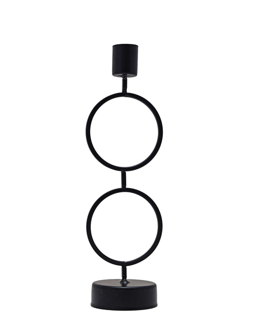 Urban Decor Amira Double Ring Candle Holder - Black