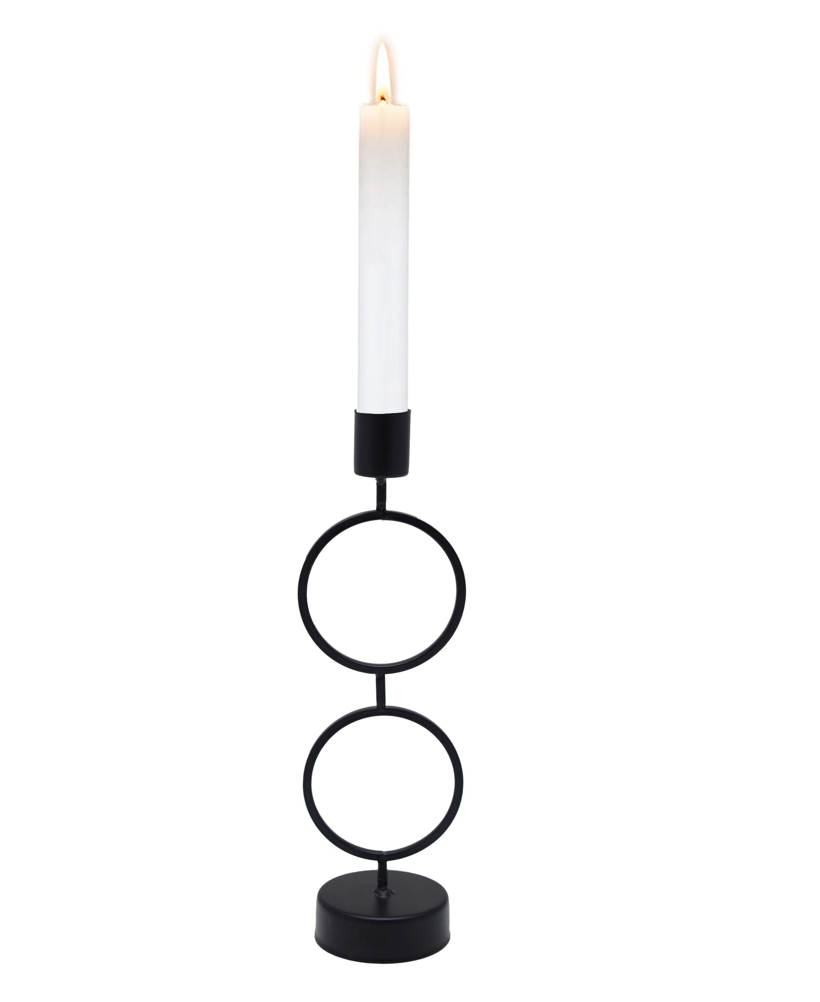 Urban Decor Amira Double Ring Candle Holder - Black