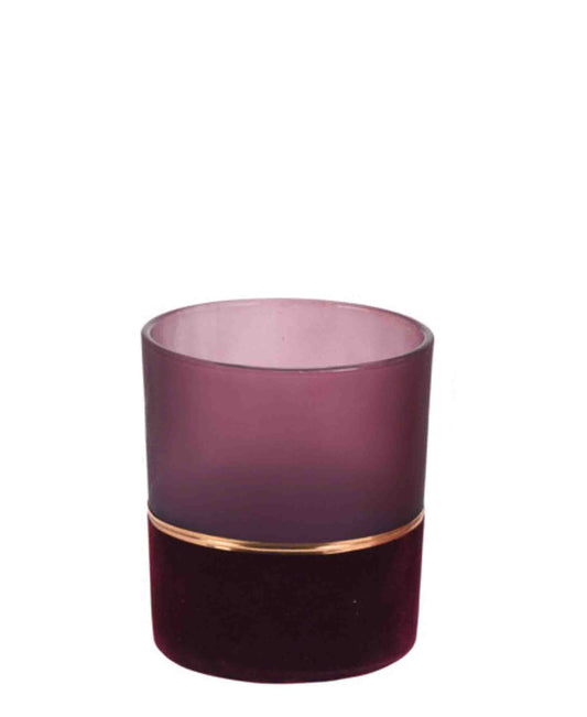 Urban Decor Velvet 8cm Tealight Holder - Purple