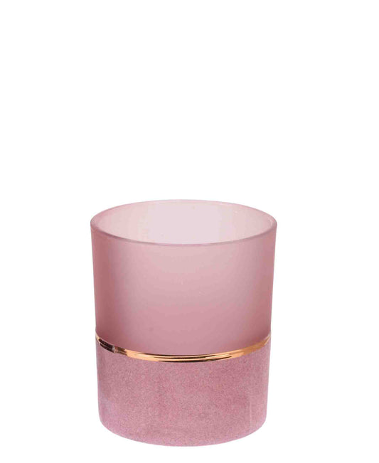 Urban Decor Velvet 8cm Tealight Holder - Pink
