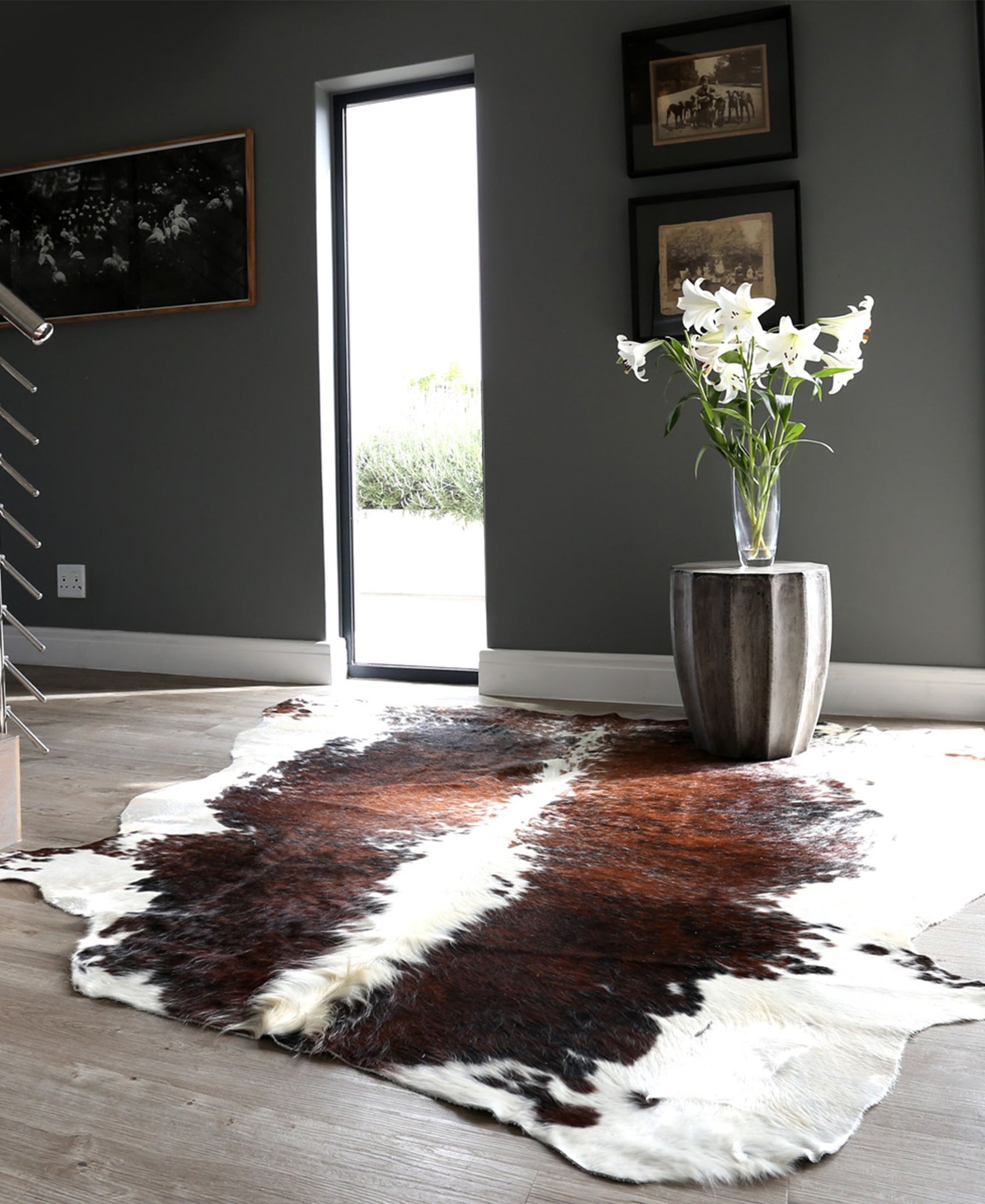 Nguni Pure Hide Carpet - Brown & White