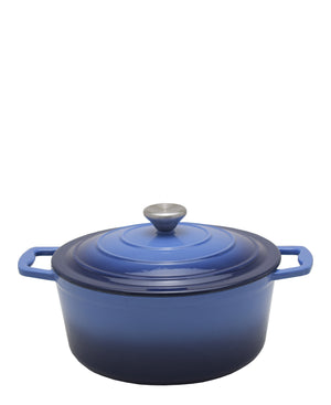 Aqua Enamel Cast Iron Pot 4.8L - Blue