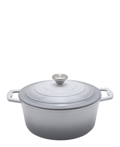 Aqua Enamel Cast Iron Pot 4.8L - Grey