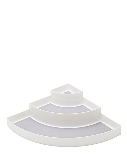 Aqua 3 Tier Shelf Organizer 30cm - White