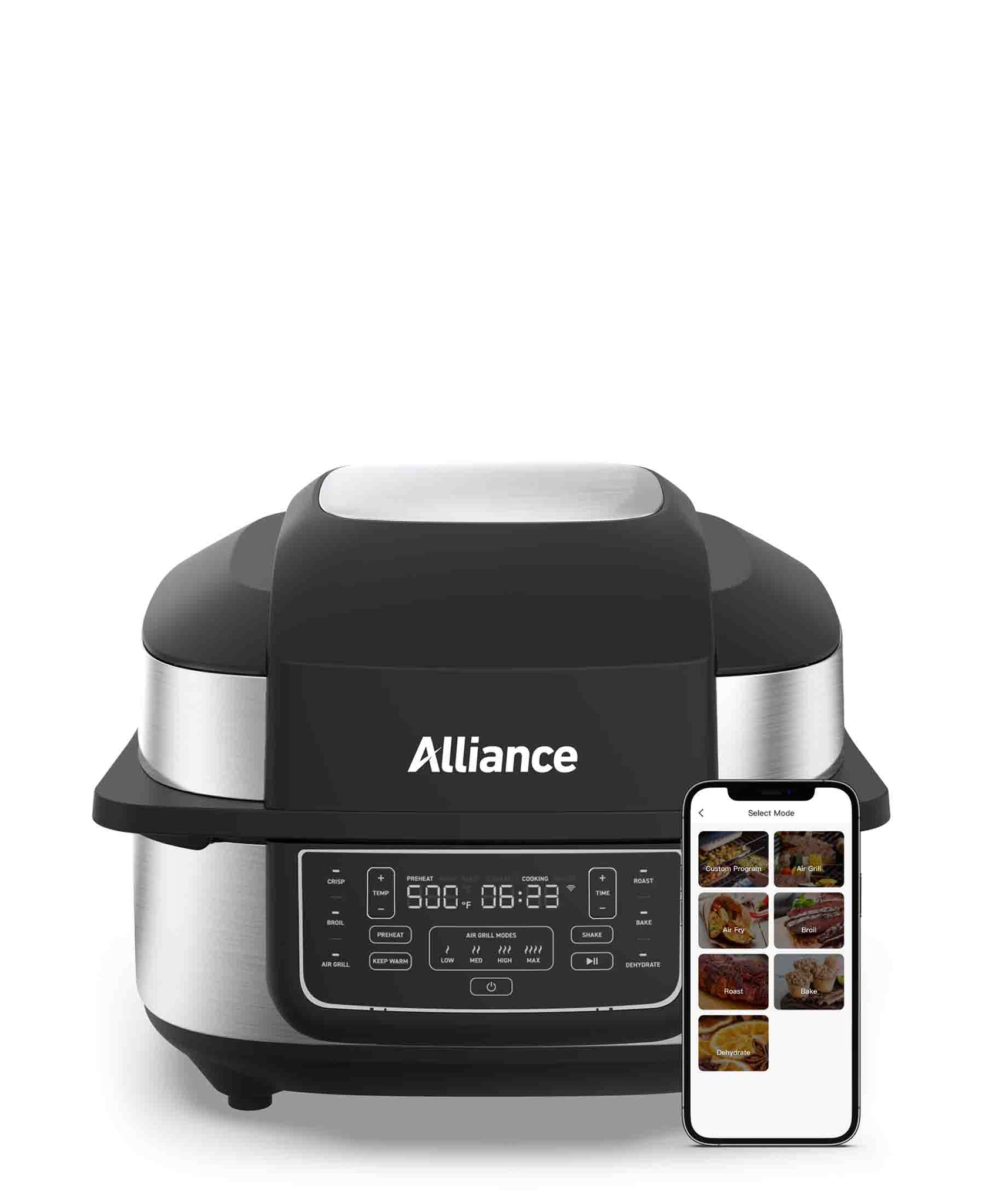 Alliance 6L Indoor Grill Air Fryer - Black