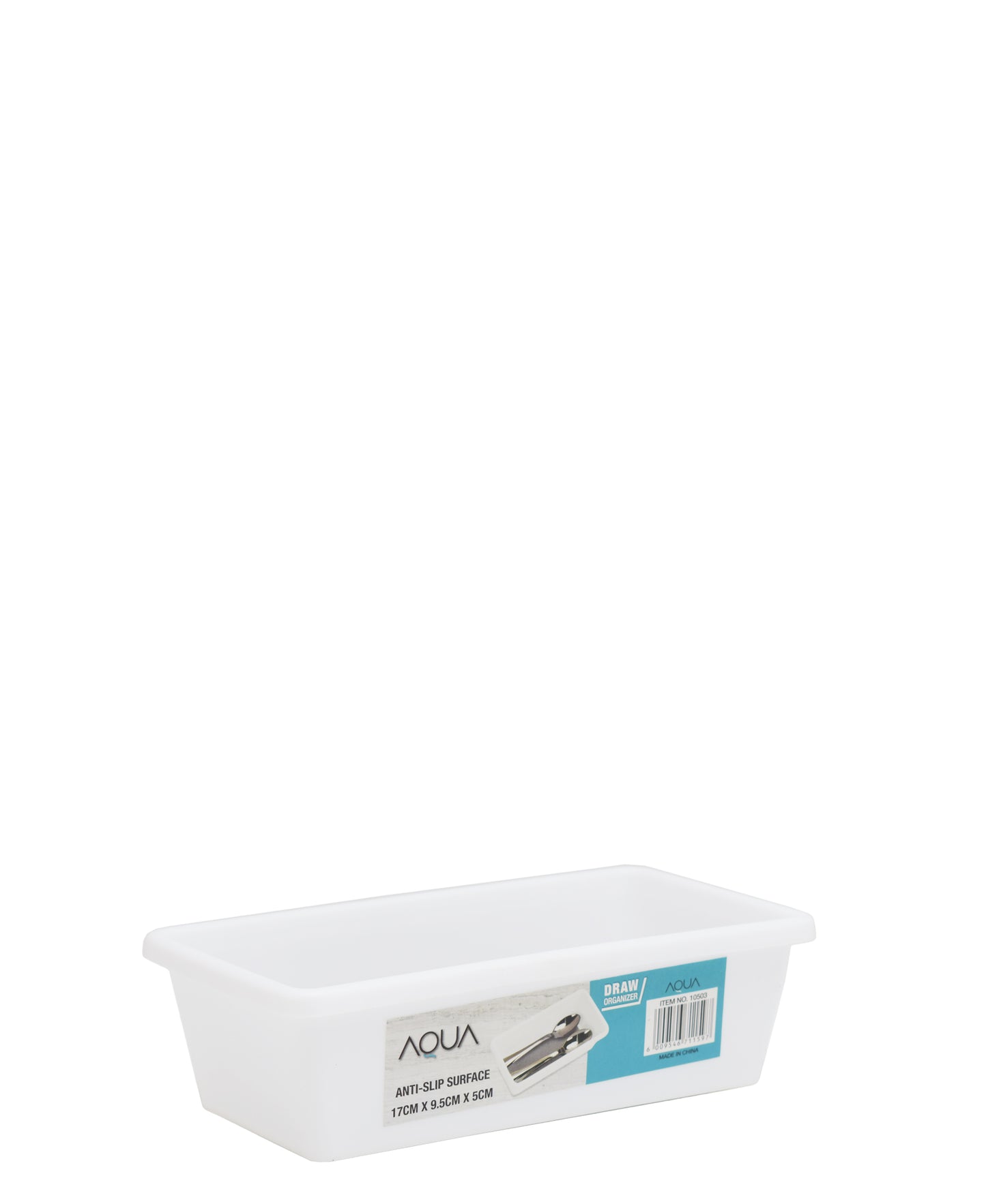 Aqua 17cm Fridge Organizer Non Slip - White