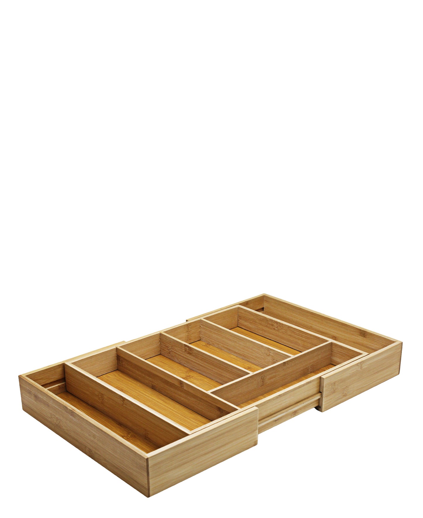 Bamboo Extendable Cutlery Tray - Oak