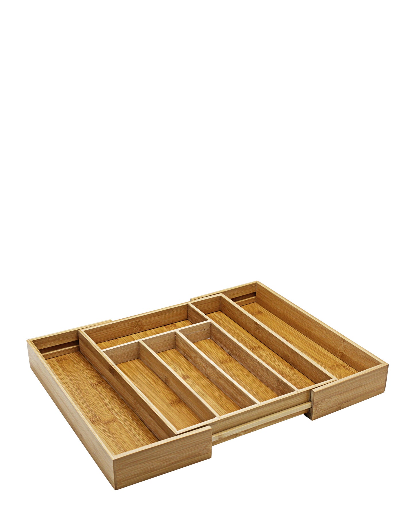 Bamboo Extendable Cutlery Tray - Oak