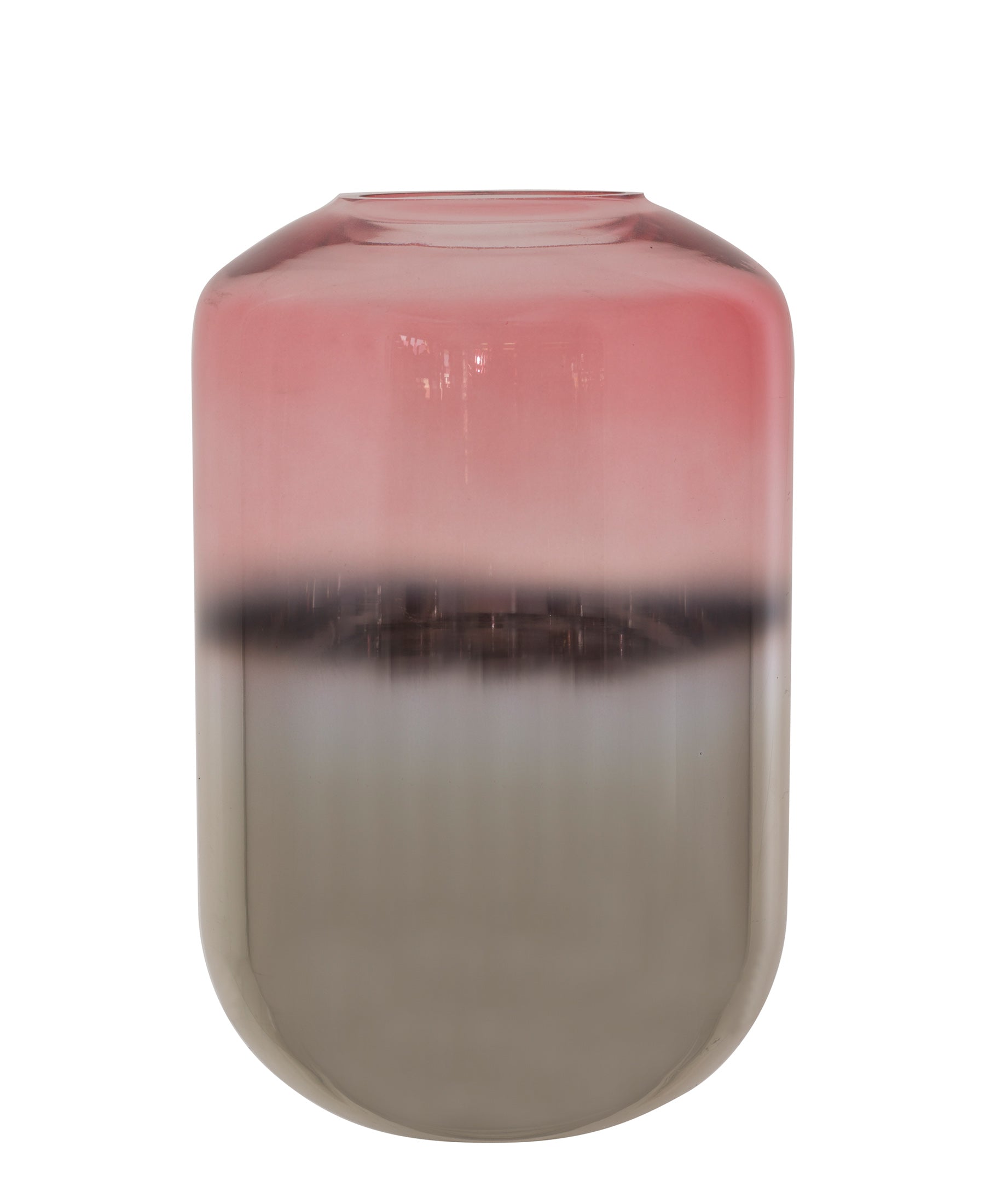 Urban Decor Bulbous Vase 30cm - Silver & Pink