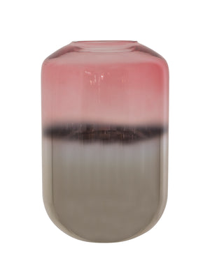 Urban Decor Bulbous Vase 30cm - Silver & Pink