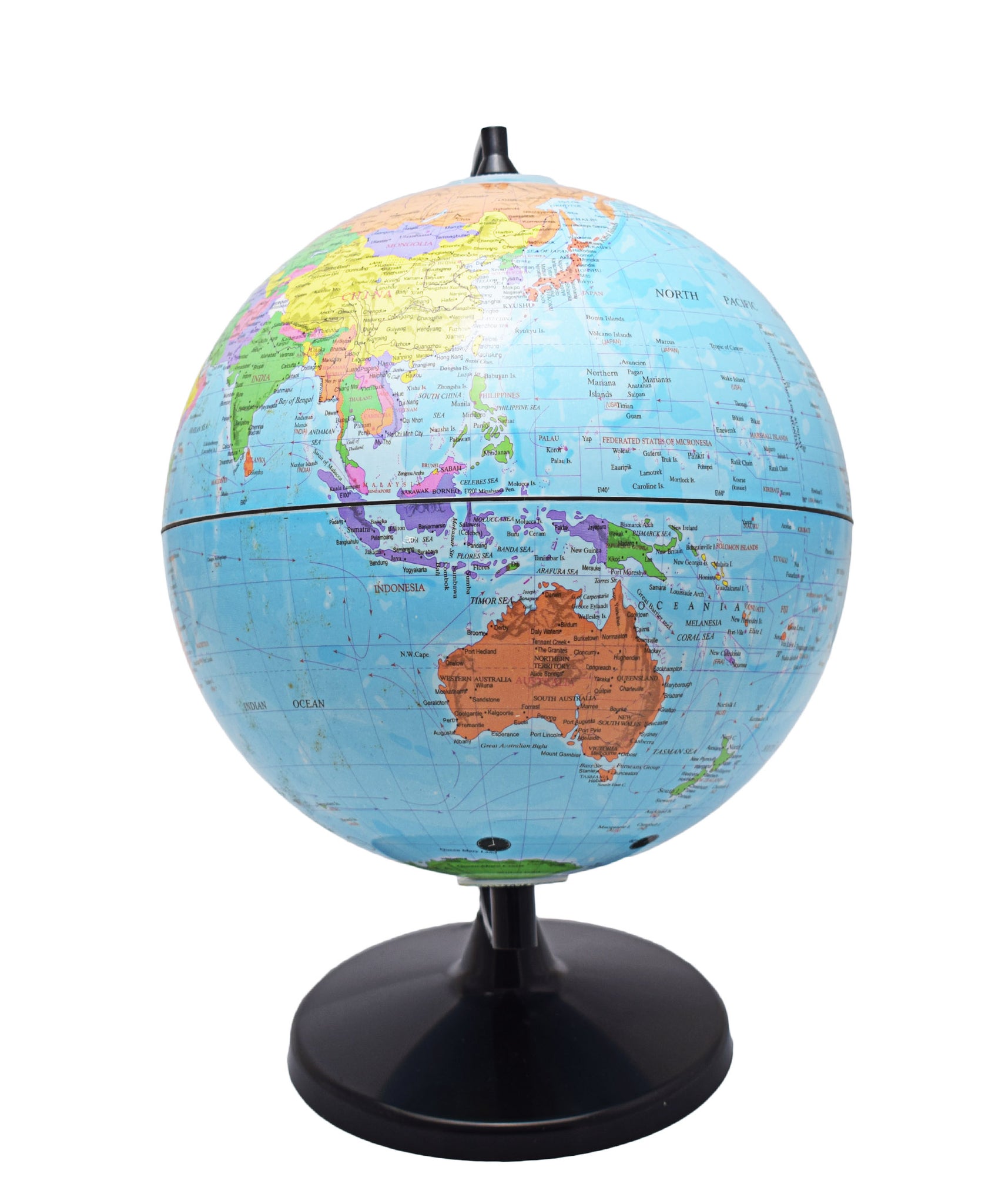 Urban Decor Retro World Globe 10cm With Stand - Blue