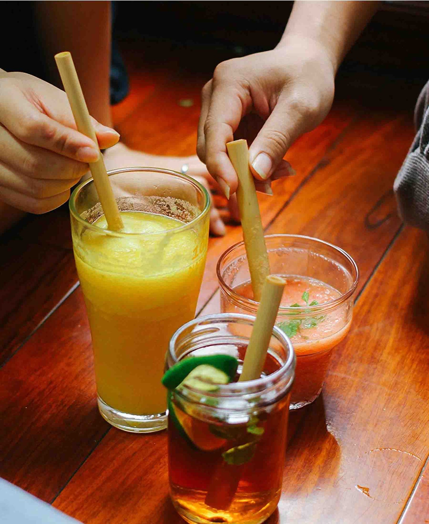 Reusable Bamboo 8 Piece Straws