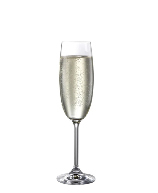 Bohemia Natalie Champagne Flute Set Of Six 190ML - Clear