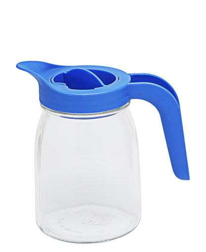 Borgonovo Flexy Glass Jug 1L - With Blue Lid