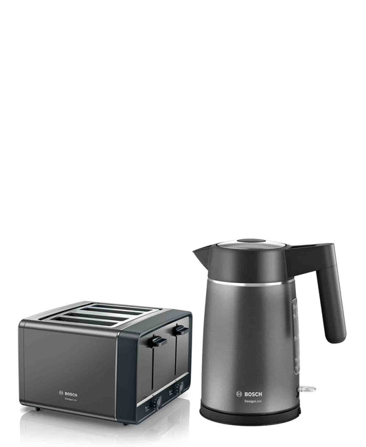 Bosch DesignLine Kettle & Toaster Breakfast Combo - Graphite