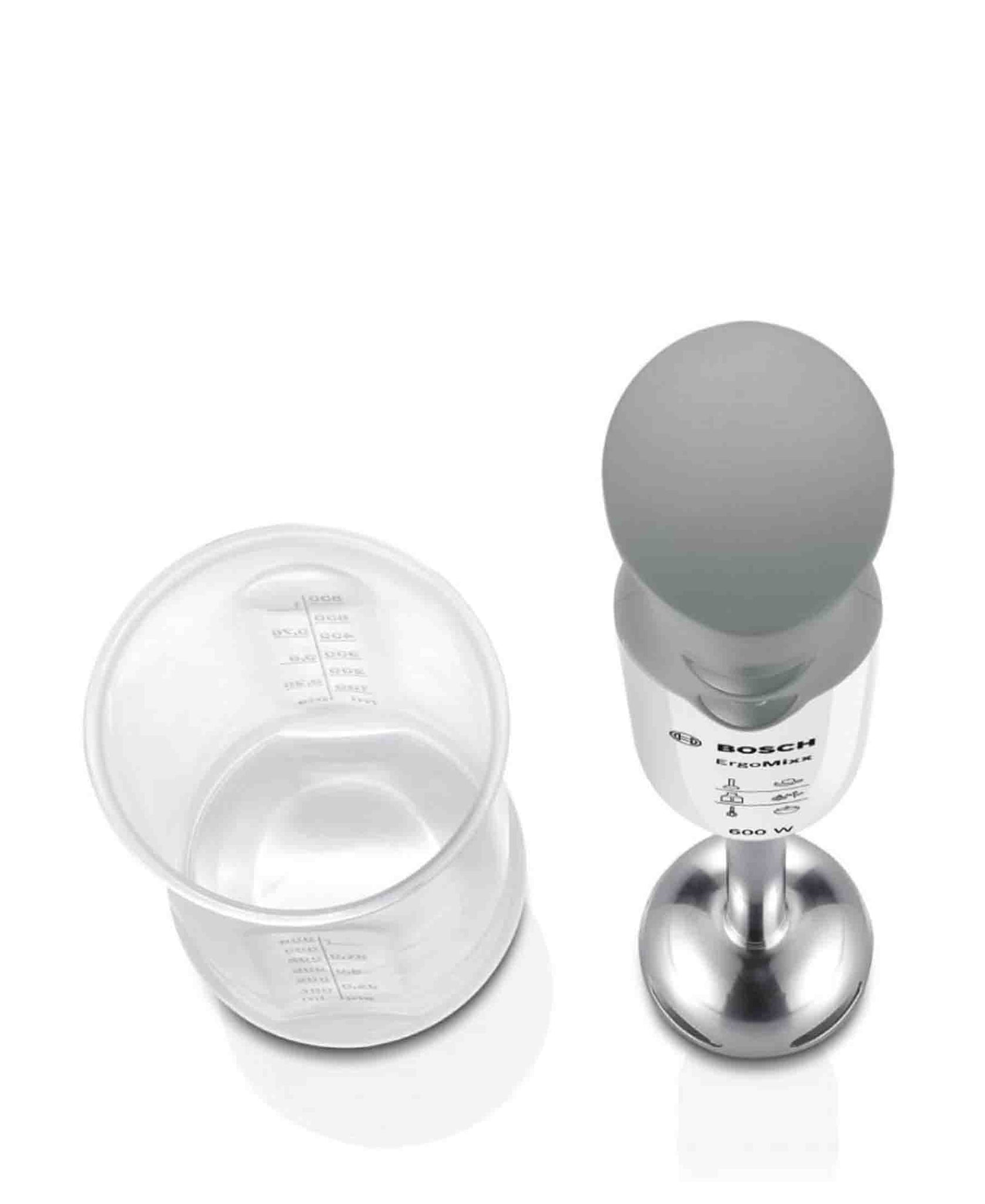 Bosch Slim 600W Hand Blender with Measuring Jug - White & Grey