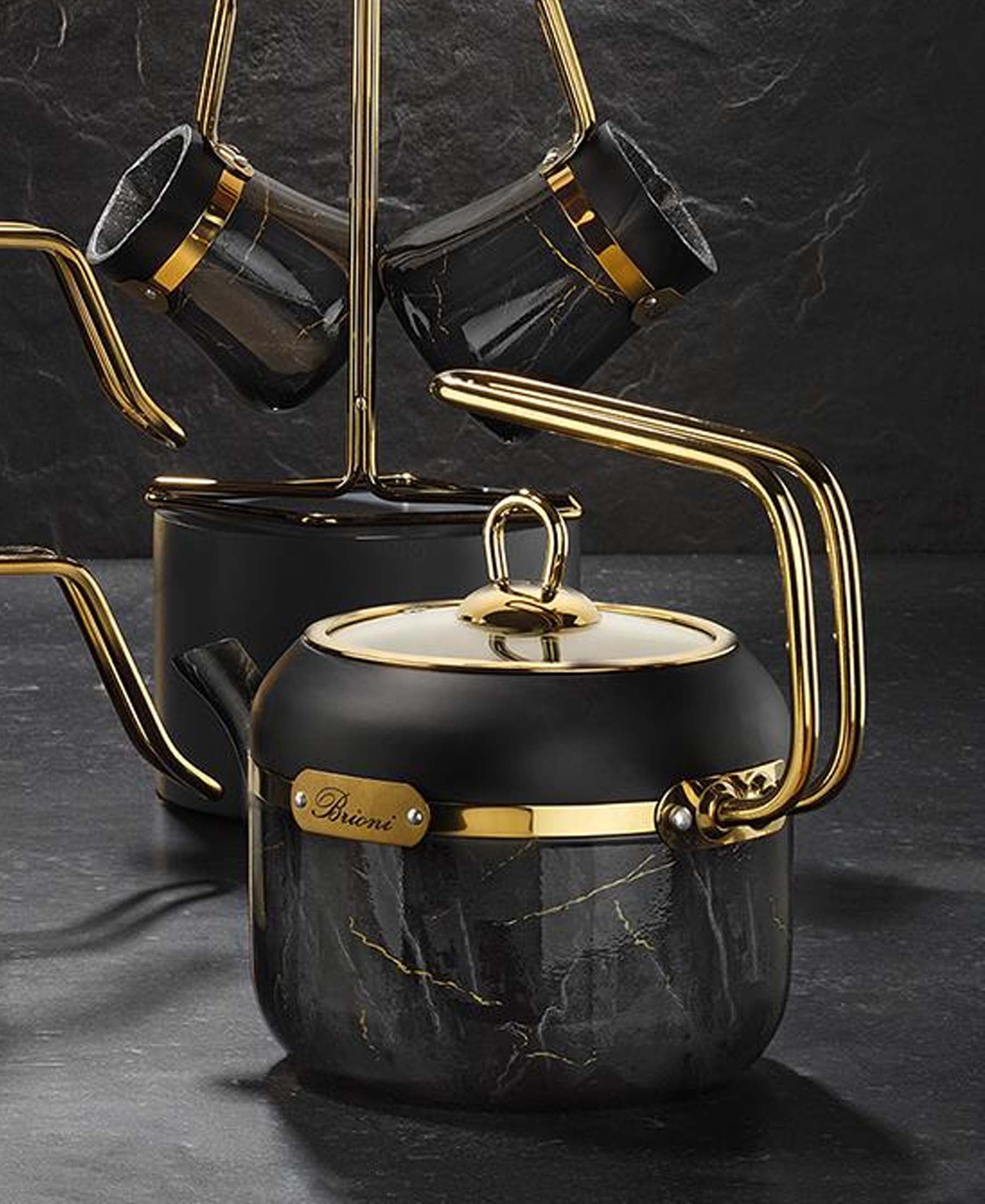 Brioni Selection 2,5L Granite Teapot - Black
