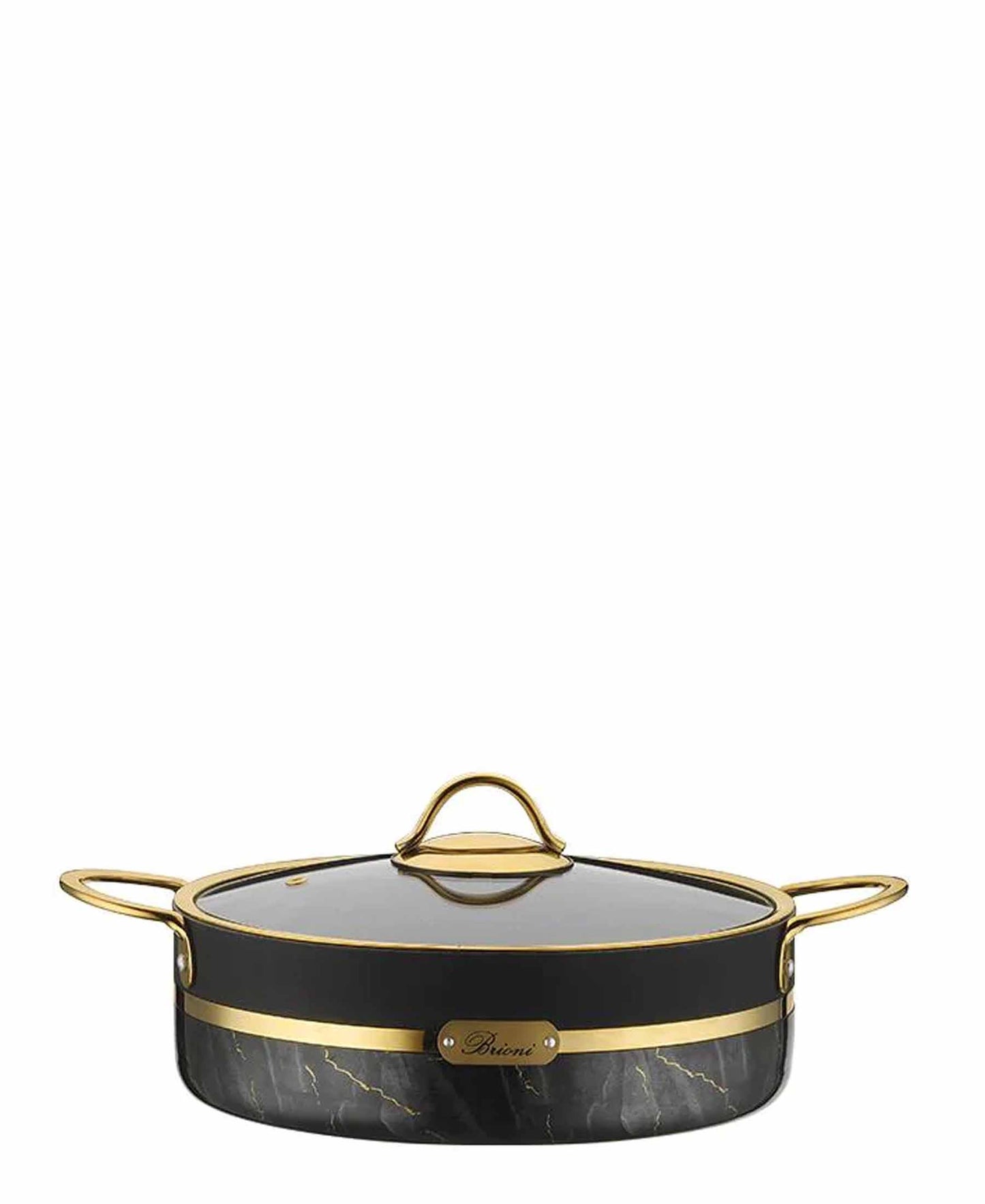 Brioni Selection 26cm Granite Flat Pot - Black