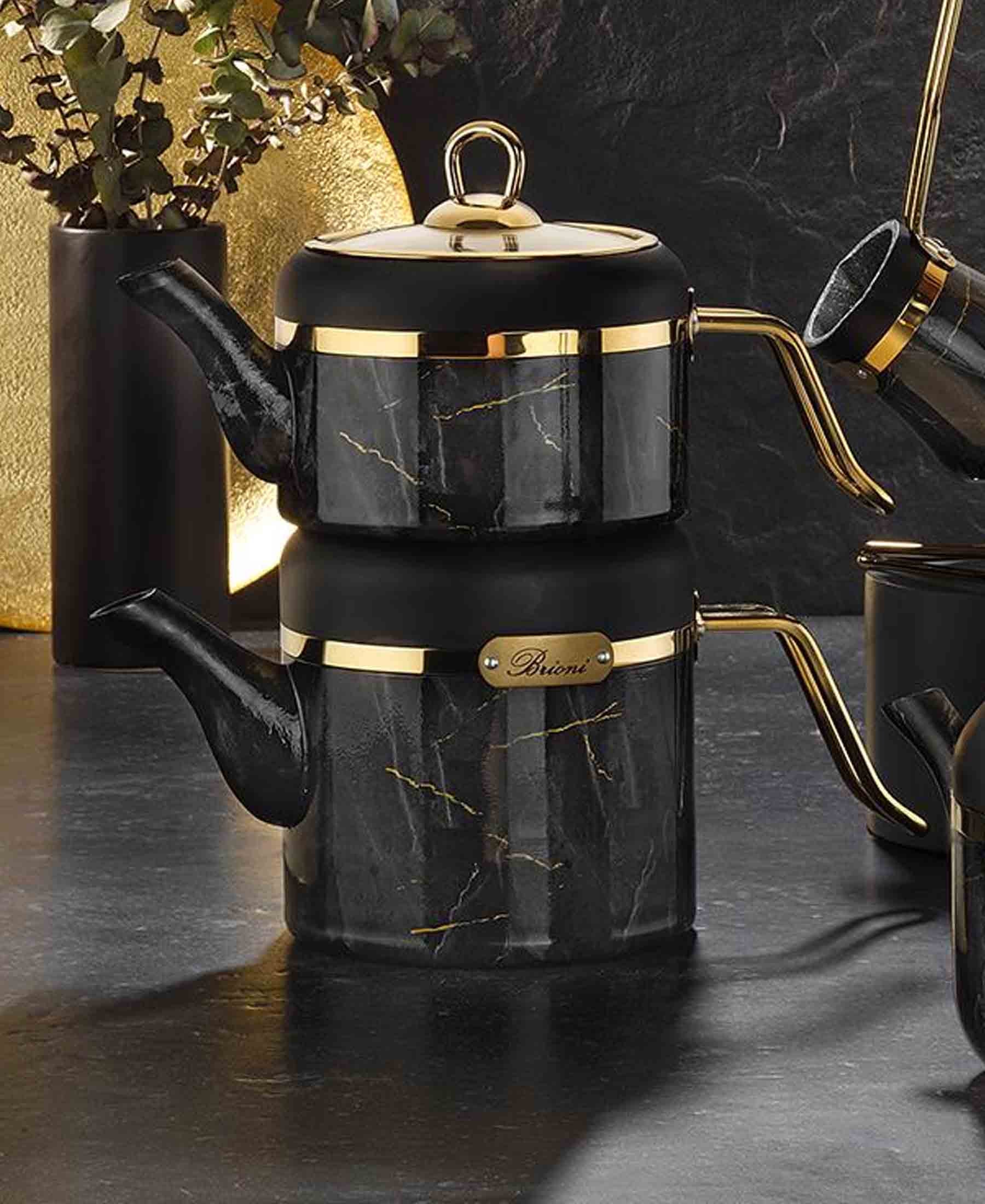 Brioni Selection Granite Teapot Set - Black