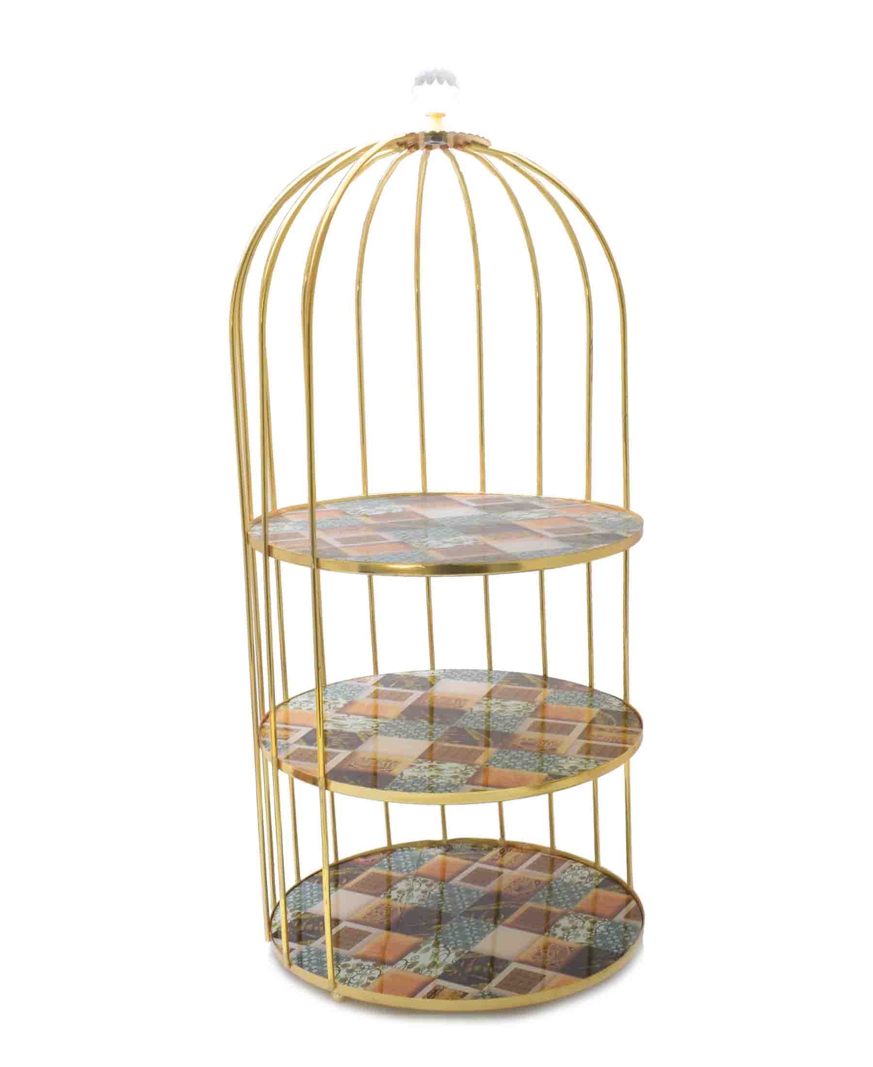 Bursa Collection 3 Tier Serving Stand - Gold