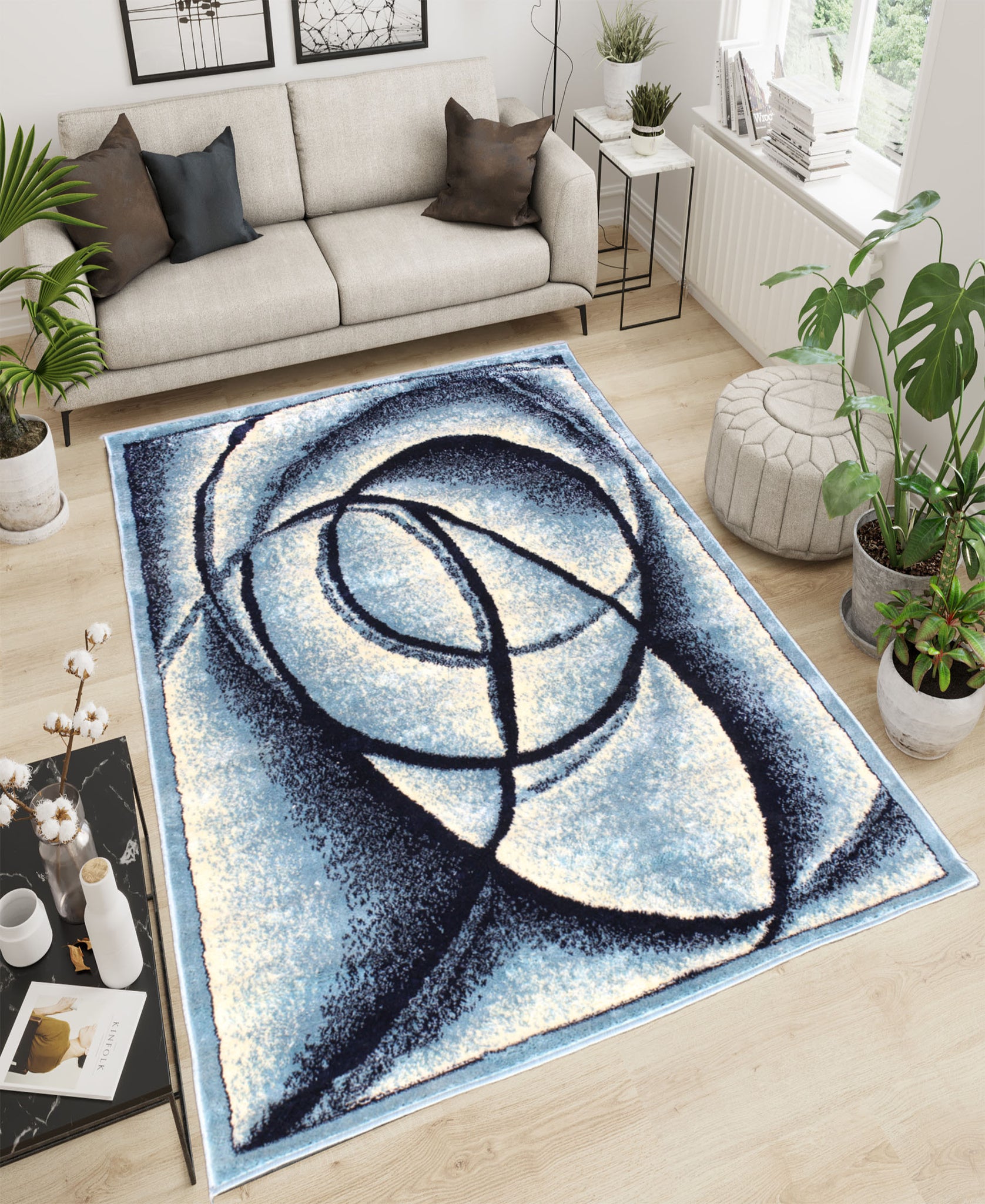 Cape Town Neutron Carpet 1200mm × 1700mm - Blue