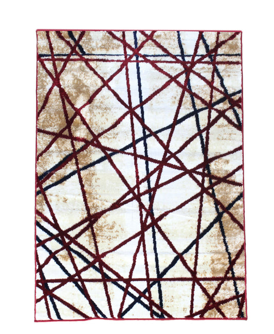 Cape Town Abstract Carpet 500mm x 800mm - Red