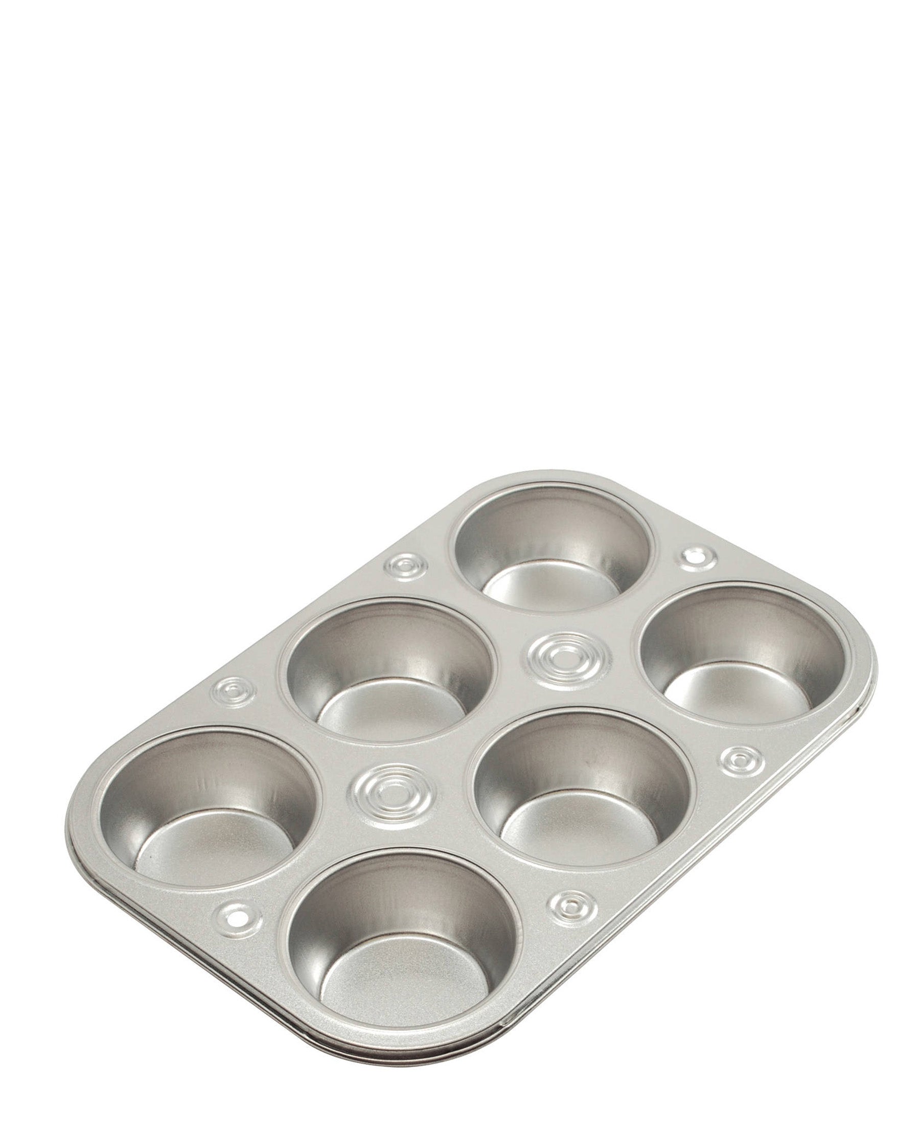 Metalix 6 Cup Muffin Pan - Silver