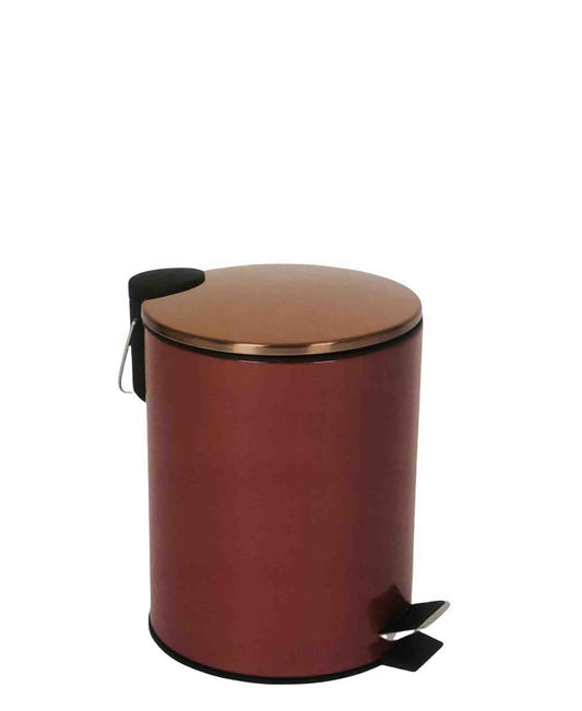 CH 3Ltr Pedal Bin With Rose Gold Lid