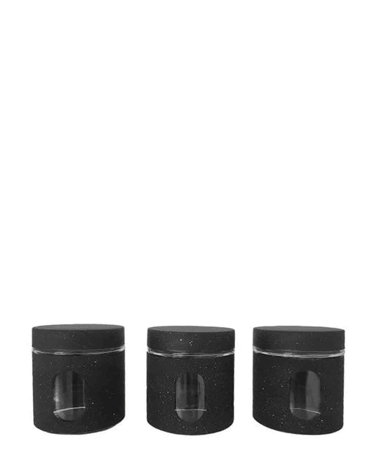 CH 3Pcs Canister Set With Window - Black